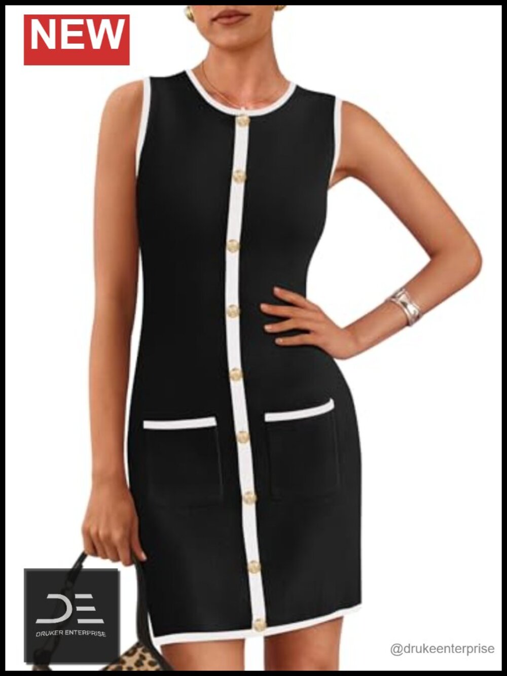 KIRUNDO Work Business Casual Dress Sleeveless Bodycon Mini
